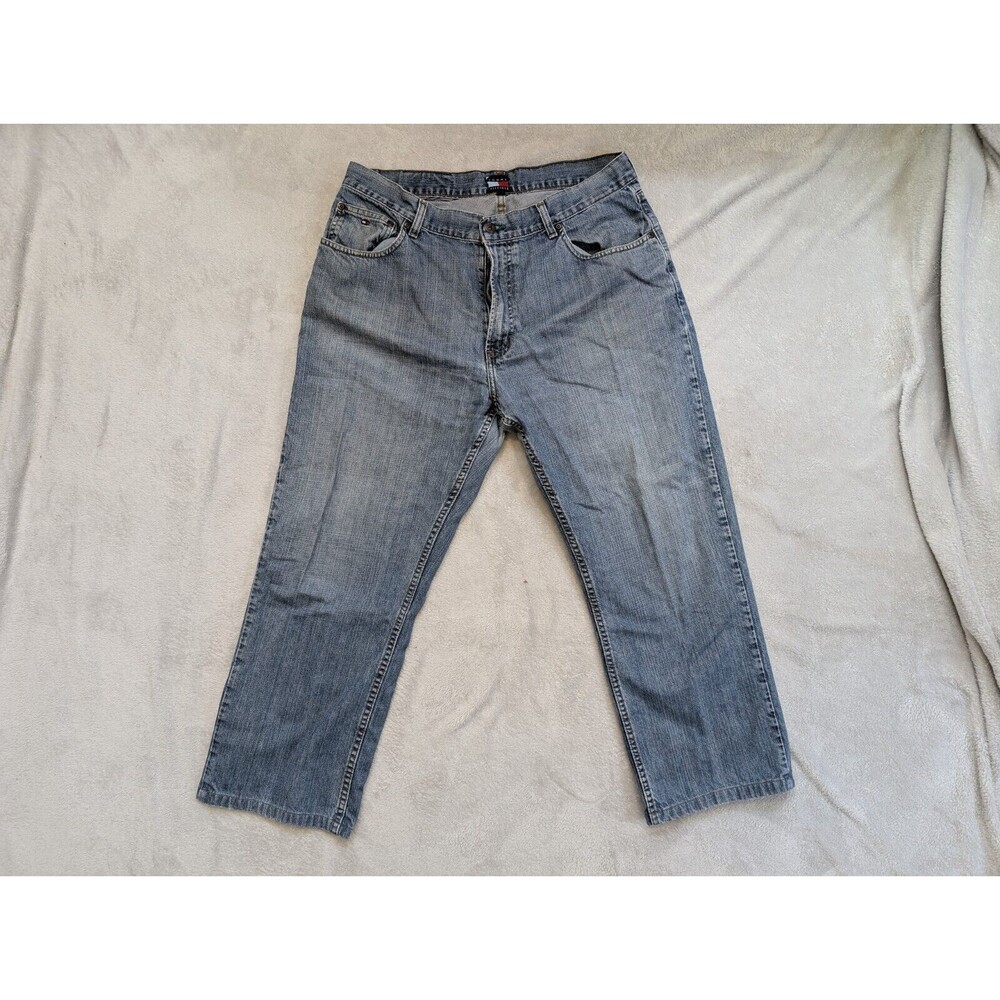 Tommy Hilfiger Men's Size 36x30 Light Wash Jeans Designer